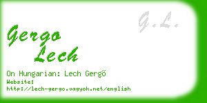 gergo lech business card